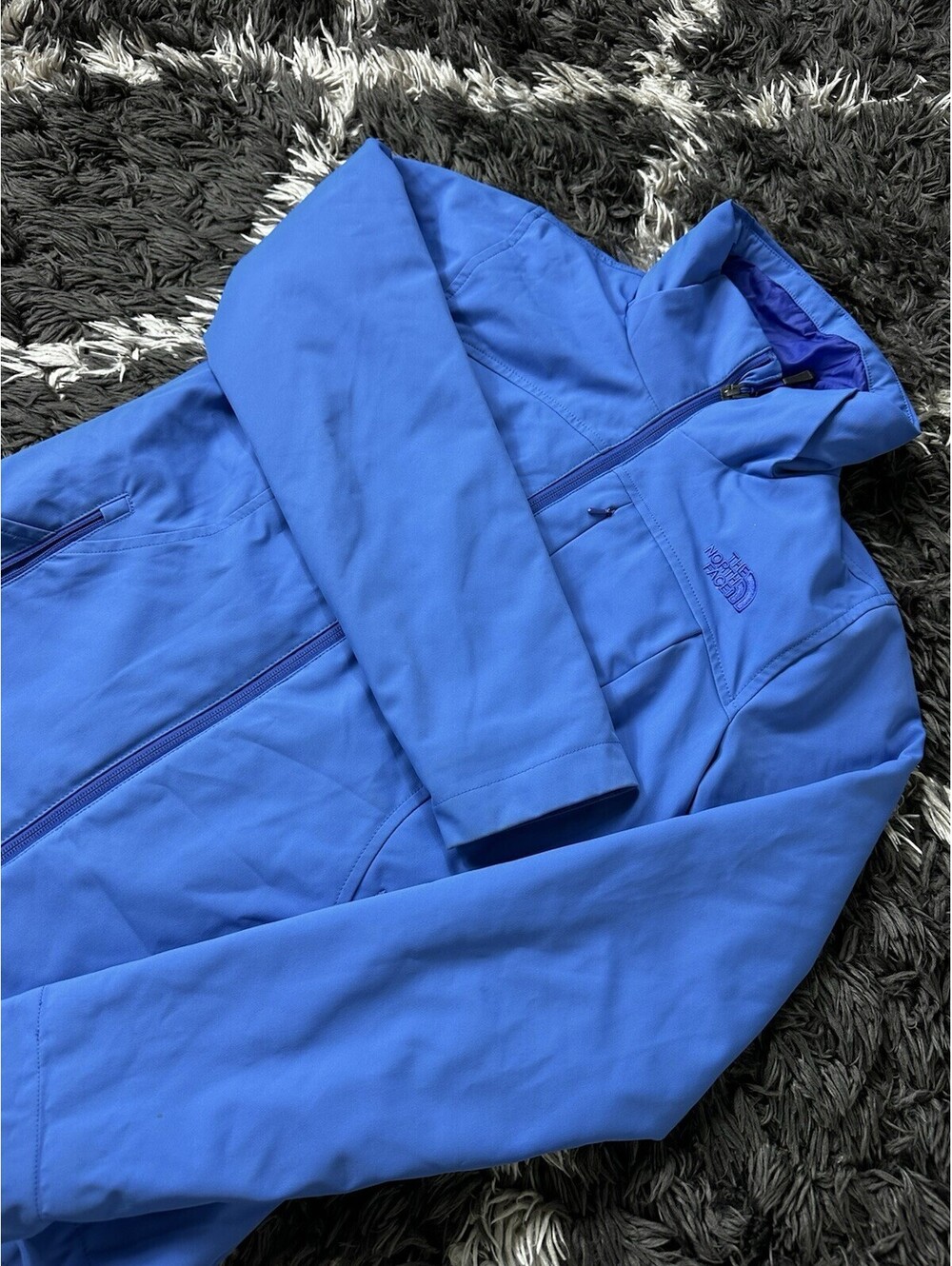 The North Face Blue Apex Bionic Softshell Jacket Full Zip Womens Size Small